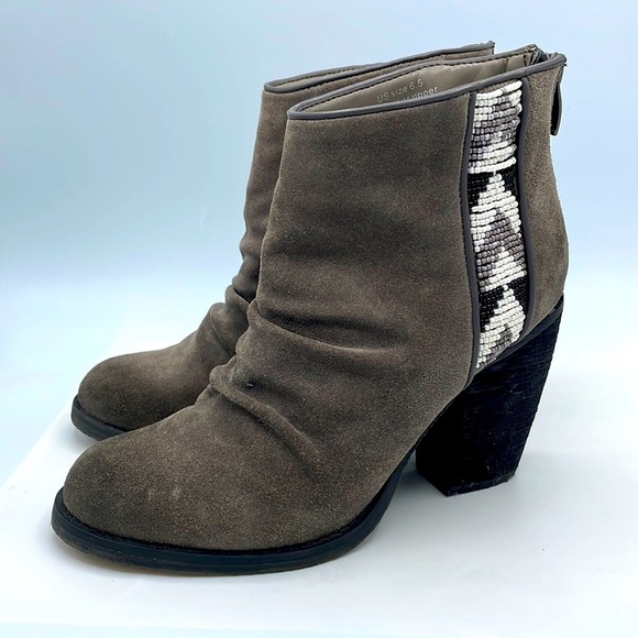 Sbicca Vintage Style Beaded angle suede 6.5 - Picture 1 of 9
